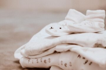 Baby clothes with various stains